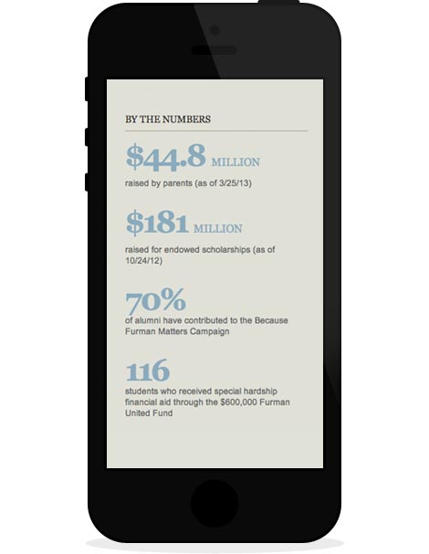 Because Furman Matters Campaign History mobile