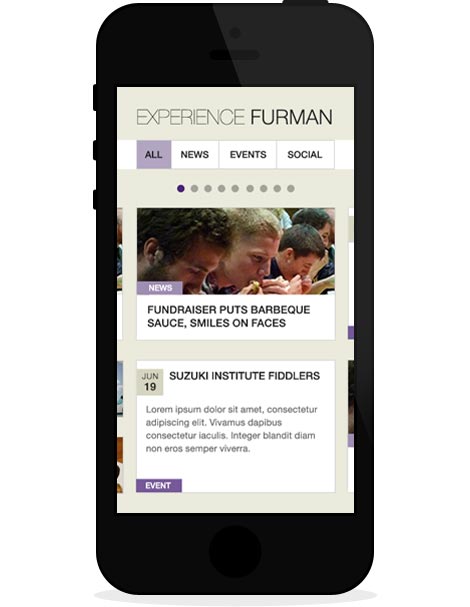 Furman.edu mobile